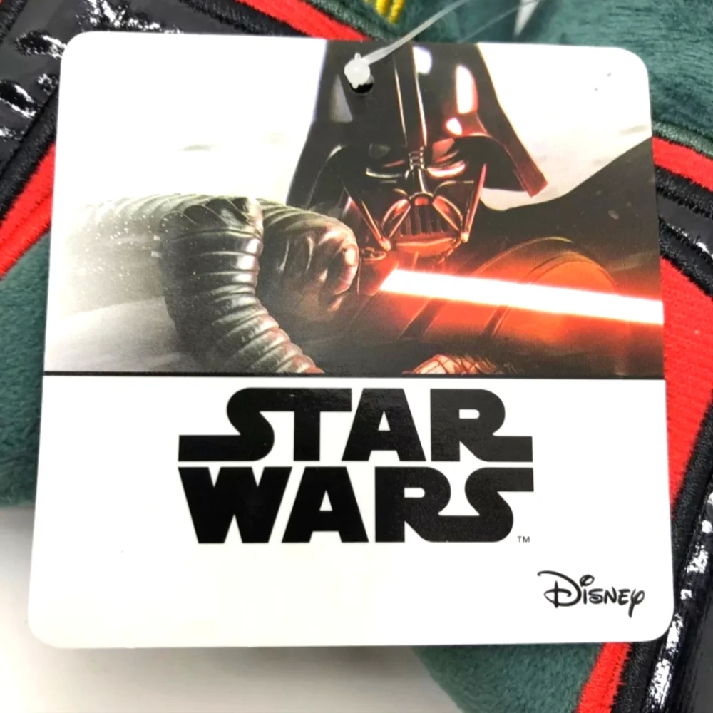 Star Wars Disney Bobba Fett Green Slippers Kids Size Medium 7-8